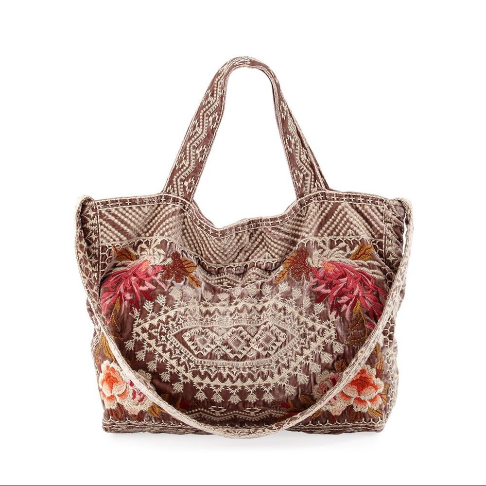 Johnny Was Workshop Chrys Velvet Tote Bag Hobo